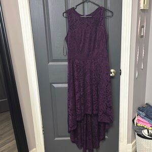 Purple High-Low Halter Sundress